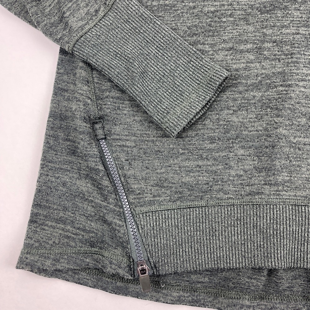 Active Life Sweater Womens Medium Heather Green Side Zippers - Picture 4 of 8